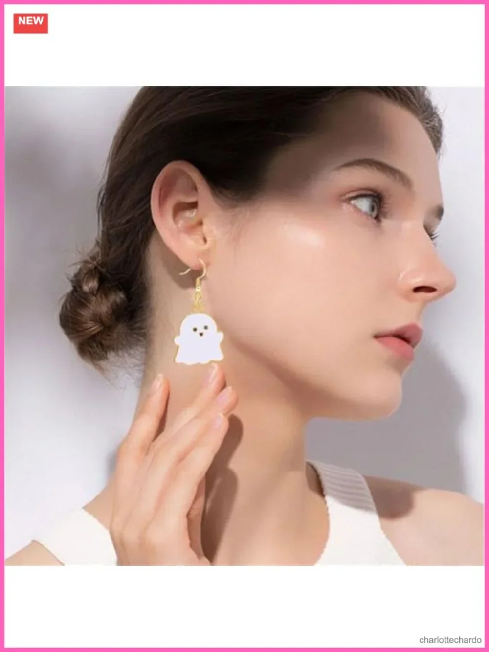 Ghost Earrings Women Cute Funny Kawaii Drop Dangle Zinc Jewelry